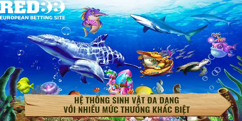 Hệ thống sinh vật đa dạng với nhiều mức thưởng khác biệt